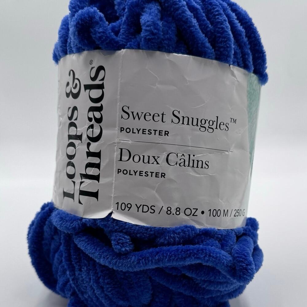 Loops And Threads Sweet Snuggles Yarn Blue 1872 Jumbo Bulky